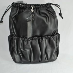 French Connection Black Dane Drawstring Backpack